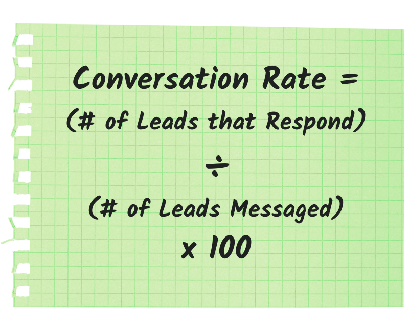 How to calculate conversation rate