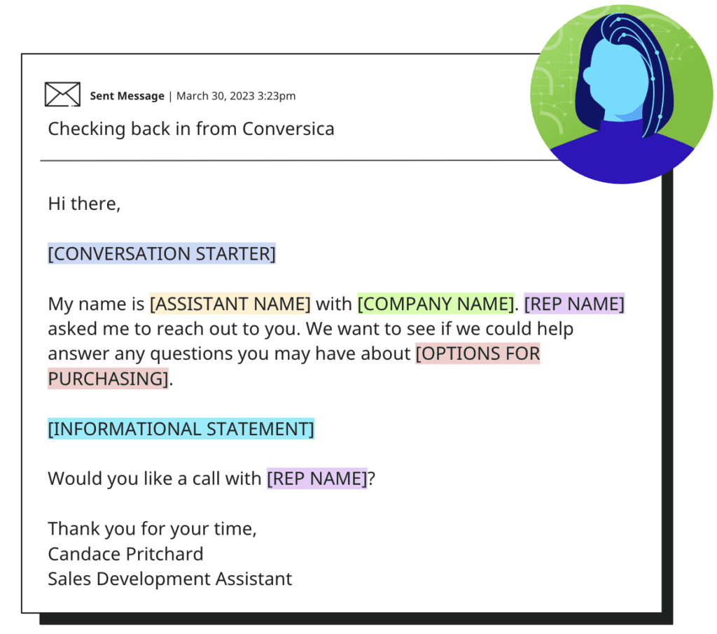 Conversica's Pipeline Push conversation follows up with no-call/no-show and closed-not-won leads