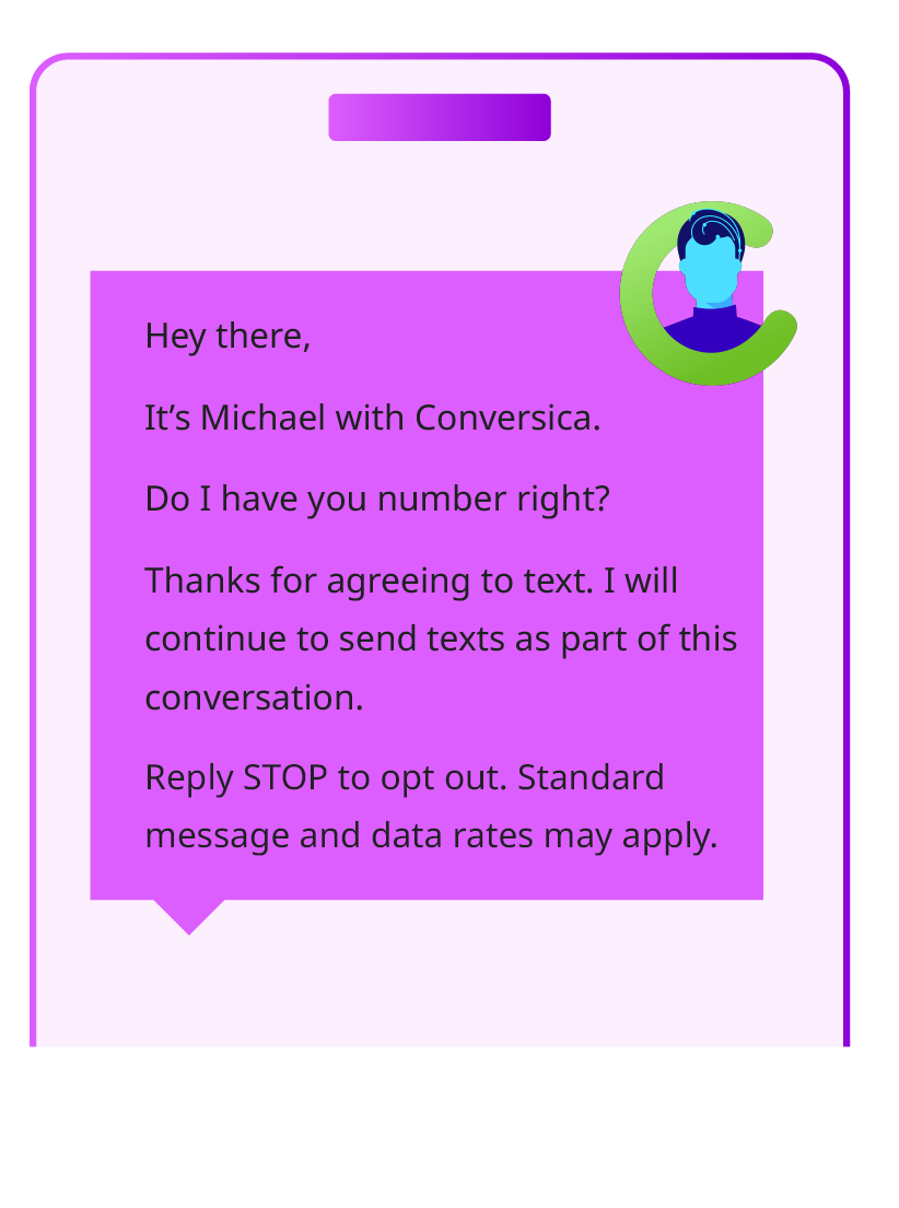 SMS convert leads first text